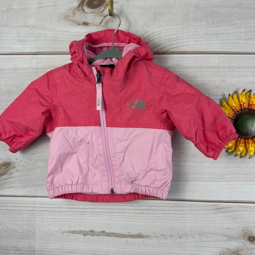 The North Face Toddler Girl Pink Windbreaker‎ Jacket Hooded Full Zip